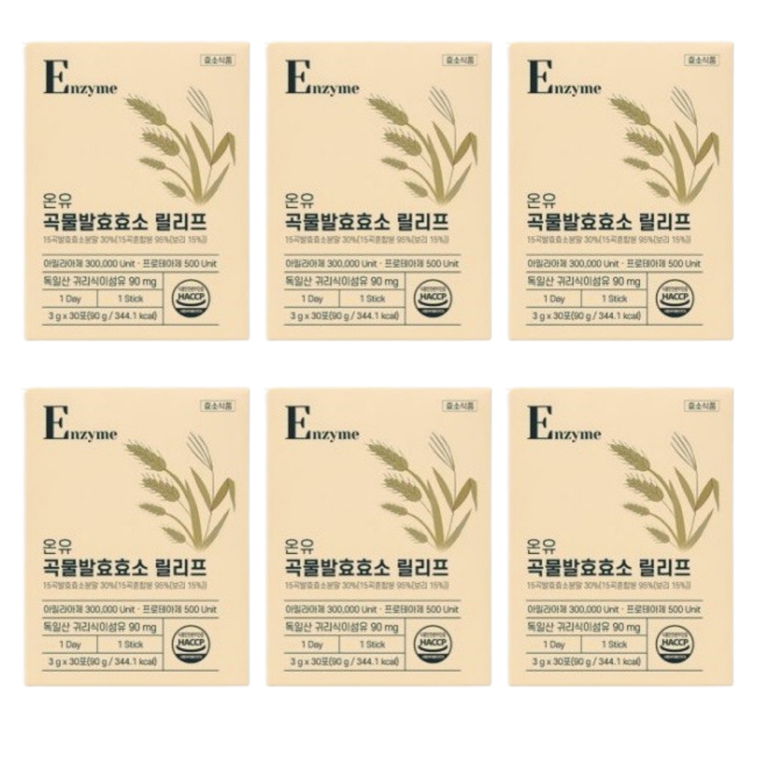 <b>온유 곡물발효효소 릴리프</b> 4개월분  4개  90g