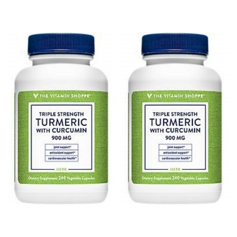 The Vitamin Shoppe Triple Strength Turmeric <b>with</b> Curcumin 900mg 트리플 스트렝스 <b>터메릭</b> 위드 <b>커큐민</b> 900mg 함유  2개