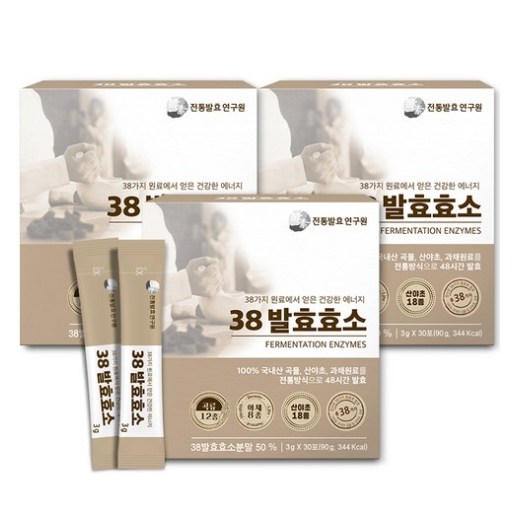 전통발효연구원 <b>최진규의 38발효효소</b>  90g  3개