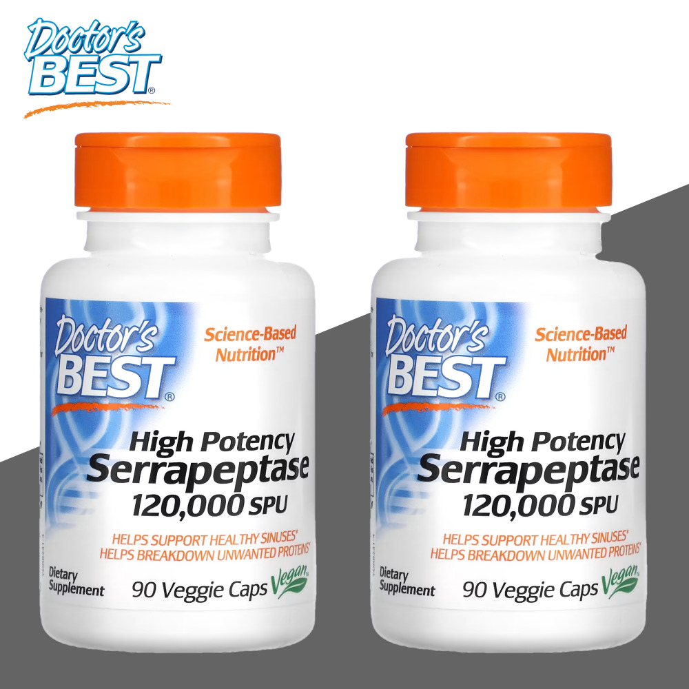 닥터베스트 하이 포텐시 <b>세라펩타아제 120000 SPU</b> 90베지 캡슐 2개