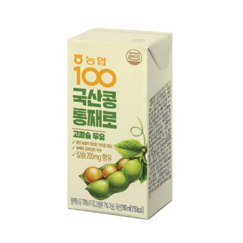 농협100 국산콩 통째로 고칼슘 두유