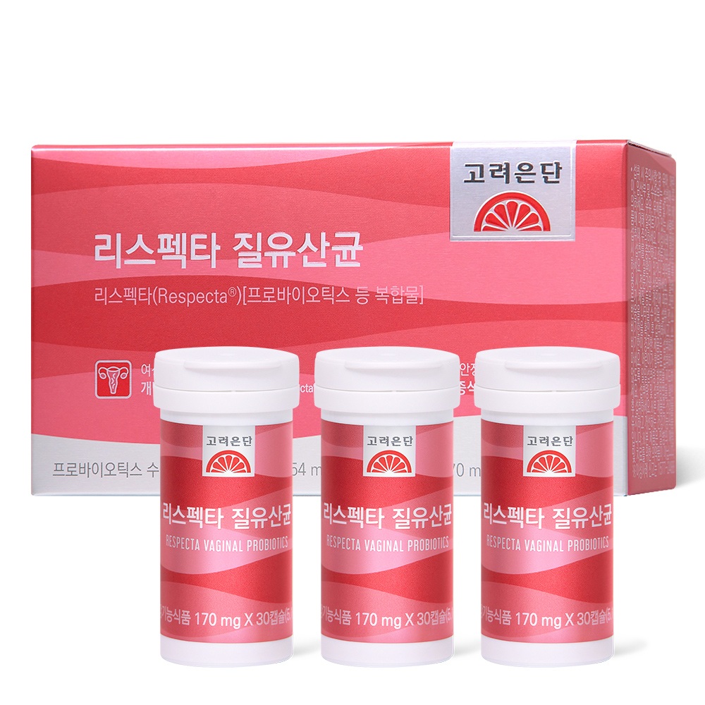 <b>고려은단</b> 리스펙타 질유산균 170mg x 90캡슐, 1개