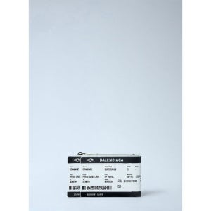 발렌시아가 티켓 프린트 가죽 지퍼 파우치 846573 2AB5A 1090