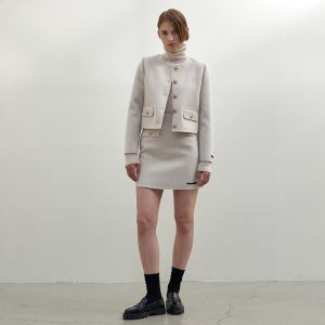 (SK-4810)디안 울 셋업 핸드메이드 미니 스커트