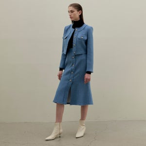 (SK-4845)유리아 셋업 트위드 머메이드 스커트