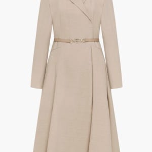 라인(아울렛) 테일러드 카라 벨티드 롱원피스 NWOPOJ0200