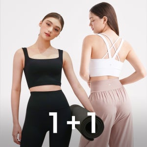 플렉스에어 스포츠브라 브라탑 속옷 1+1 필라테스탱크탑