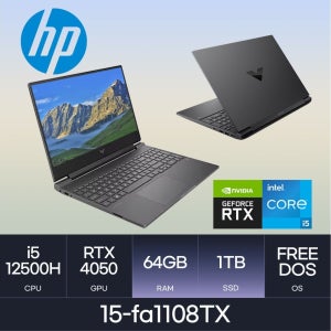 HP HMC i5-12세대 x RTX4050 | 빅터스 15-fa1108TX l ( RAM 64GB / NVMe 1TB )