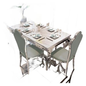 4인 다이닝룸탁자 대리석식탁 테이블 의자4개 테이블