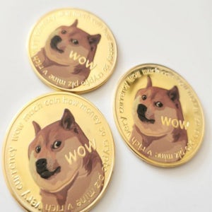 [셀플리] 신기한 물건 비트코인 주화 돌잡이 소품 동전 신박템 행운의 황금 DOGE COIN 게임돈 신박한 모형돈 재밌는 생일 선물 코인 기념 금화 행운 굿즈 실물 모형 가짜 BB