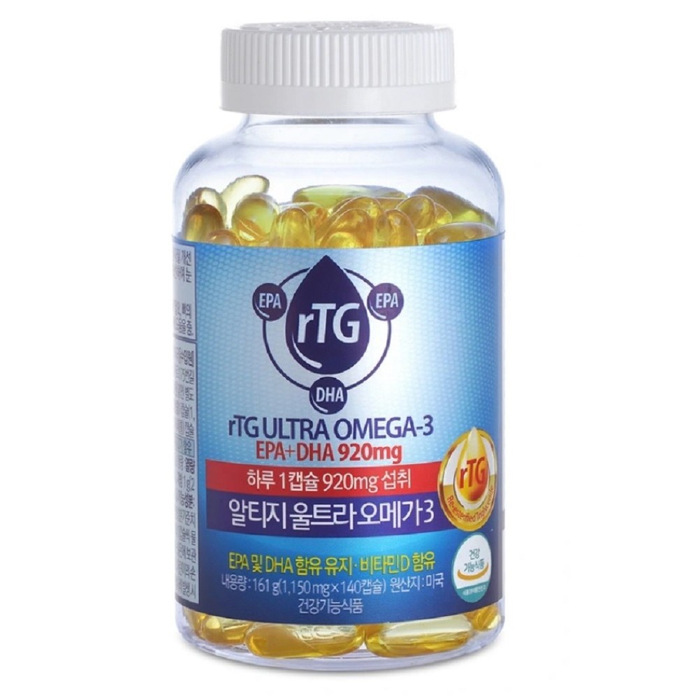 비타민클럽 알티지 r-TG 울트라 <b>오메가</b>3 EPA DHA 1 150mg  140정  1개