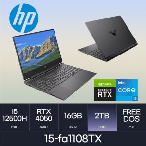 HP HMC i5-12세대 x RTX4050 | 빅터스 15-fa1108TX l ( RAM 16GB / NVMe 2TB )