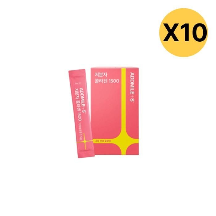 <b>애드마일스</b> 저분자 <b>피쉬 콜라겐</b> 1500 분말 30포 X10