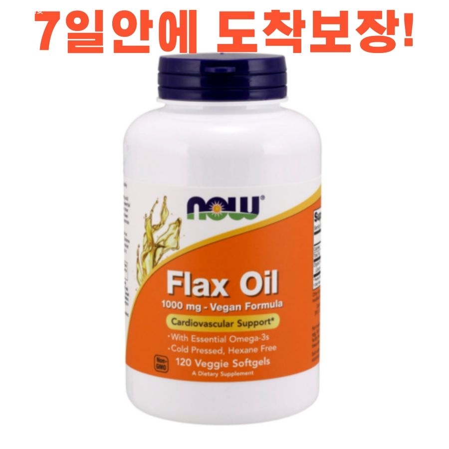 나우푸드 <b>플랙스 오일 1000mg</b> 120캡슐