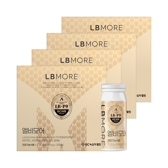 GC녹십자웰빙 엘비모어 <b>모발</b>유산균 28캡슐 4박스