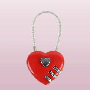 귀여운 미니 3단 다이얼 잠금 하트 자물쇠 랜덤 1개 비밀번호 보조키 잠금 안전키 번호열쇠