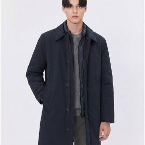 [헤지스 남성] [스테디셀러] 네이비 다운 탈착내피 하프코트 WHCO4D463N2