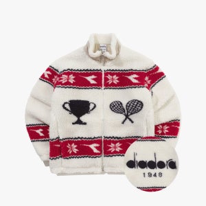 [디아도라] 모르비 패턴 플리스 자켓 IVORY