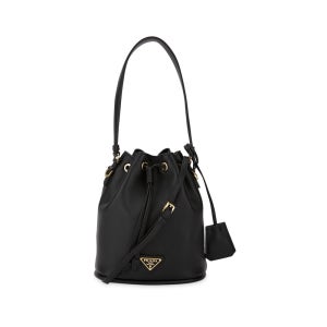 프라다 여성 삼각 로고 블랙 버킷백 1BE067 2CYS F0002
