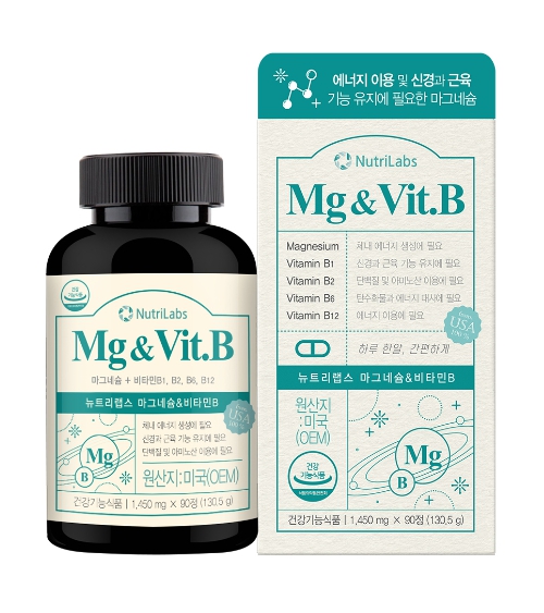 뉴트리랩스 마그네슘 &amp; 비타민B 1,450mg 90정, 1개