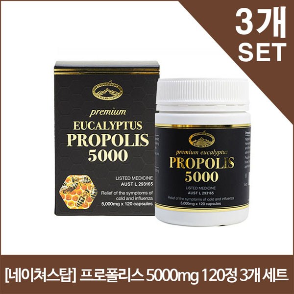 네이쳐스탑 프리미엄 유칼립투스 프로폴리스 5000mg 캡슐 120캡슐, 2개