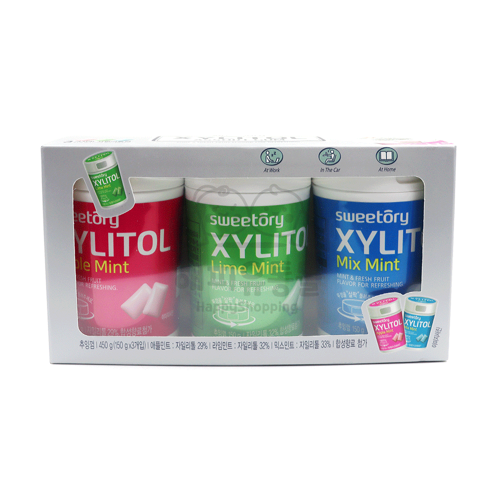 대영식품 스위토리 <b>자일리톨</b> 아소트 껌 150g, 3개