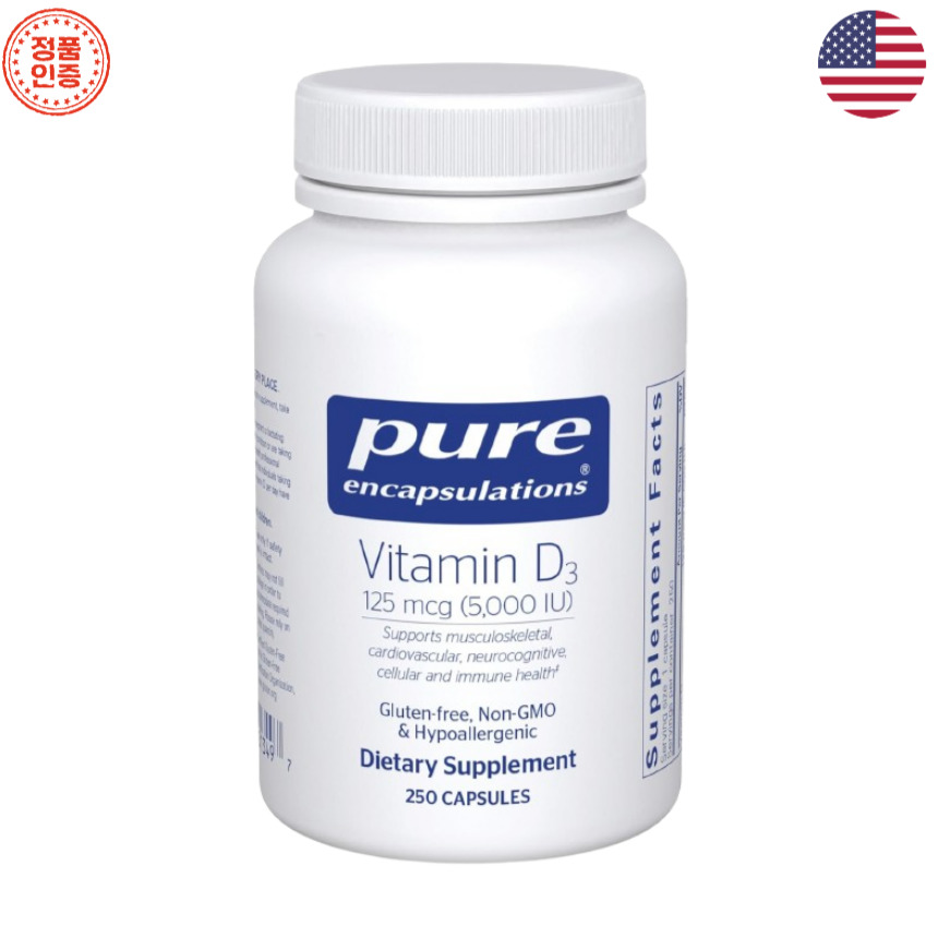 <b>퓨어인캡슐레이션 비타민D</b>3 5000IU 캡슐 250캡슐, 1개