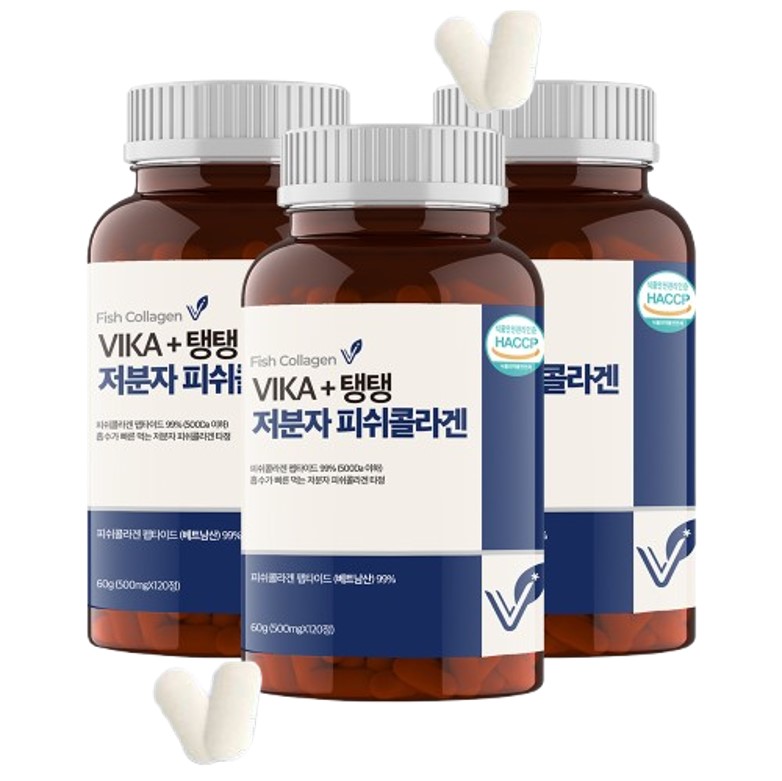비카인 탱탱 저분자 피쉬콜라겐 펩타이드 120정, 1개