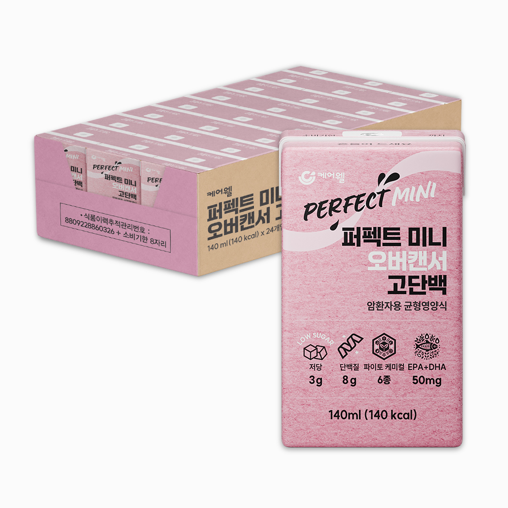 케어웰 퍼펙트 미니 오버캔서 고단백 영양보충 음료 140ml, 24개