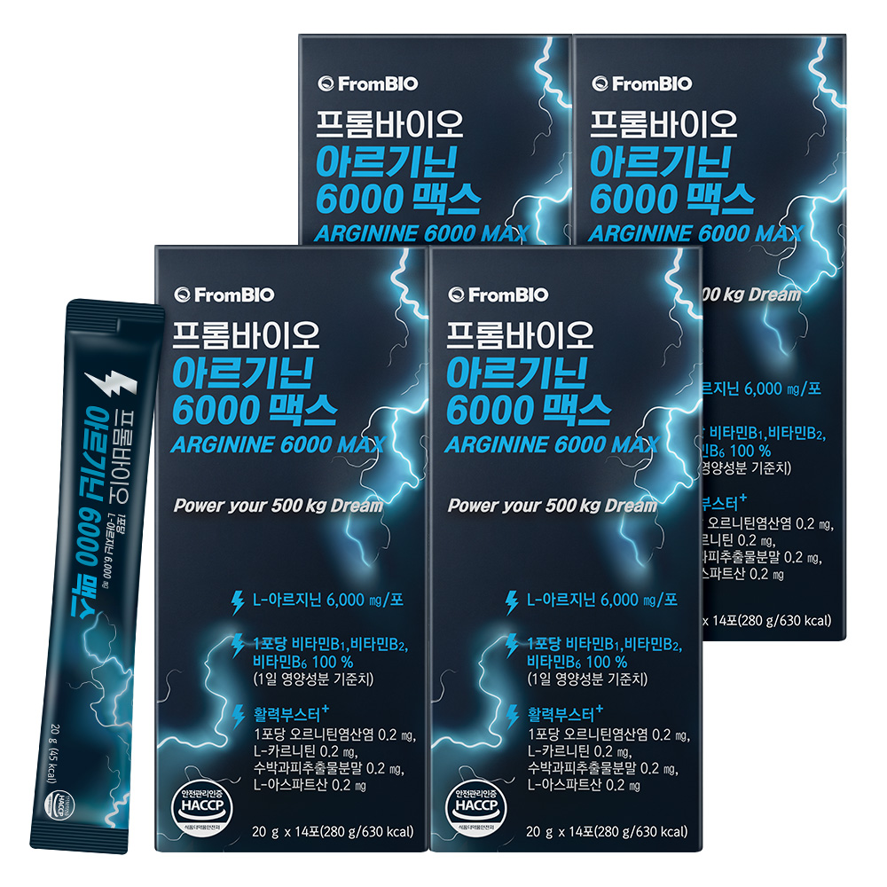 프롬<b>바이오 아르기닌</b> 6000 맥스 14포, 4개