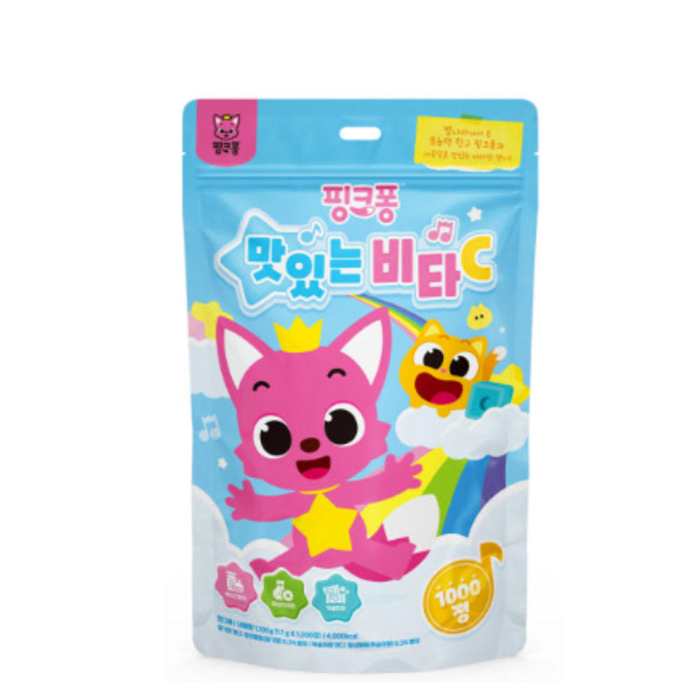 ATEX 핑크퐁 아기상어 비타씨 유아 간식 1000정, 1개