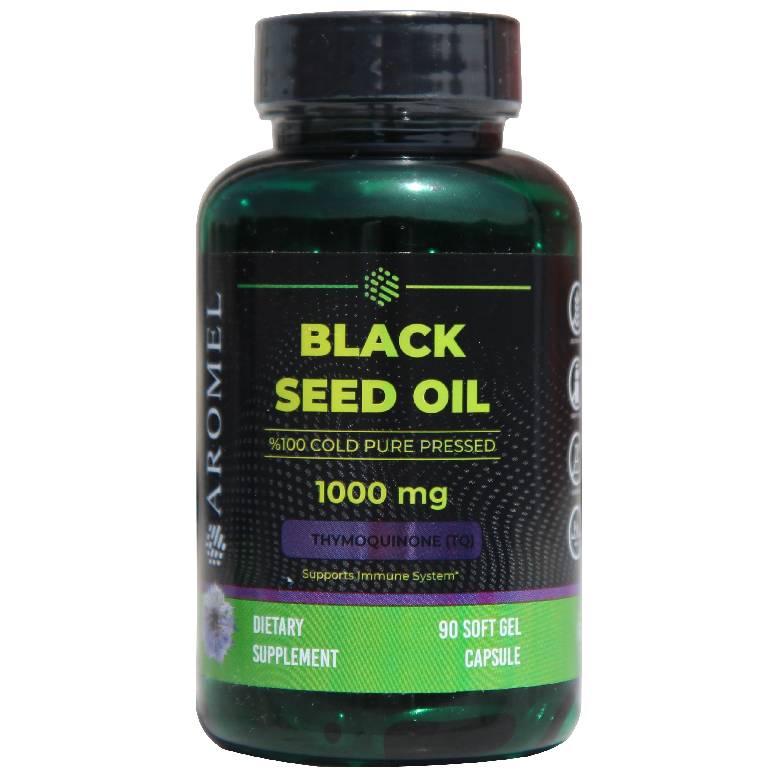 터키 <b>블랙</b>커민<b>씨드 오일</b> 냉압착 1000mg 티모퀴논 함유 90캡슐, 1개