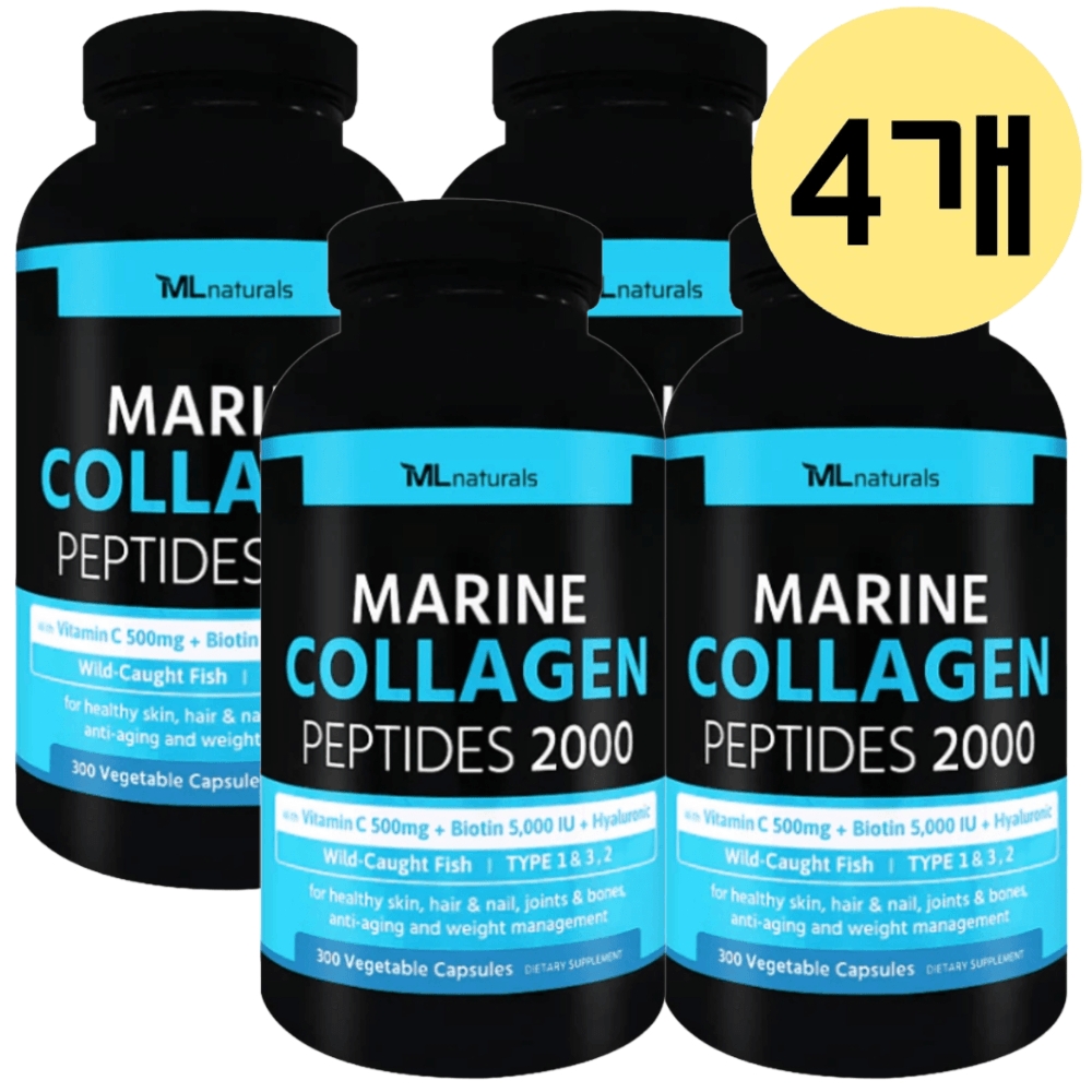 마이라이프 내추럴스 <b>마린 콜라겐 펩타이드</b> 300캡슐, 2개