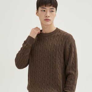 [스파오][울블렌드] 케이블 라운드넥 스웨터 SPKWF4TC02