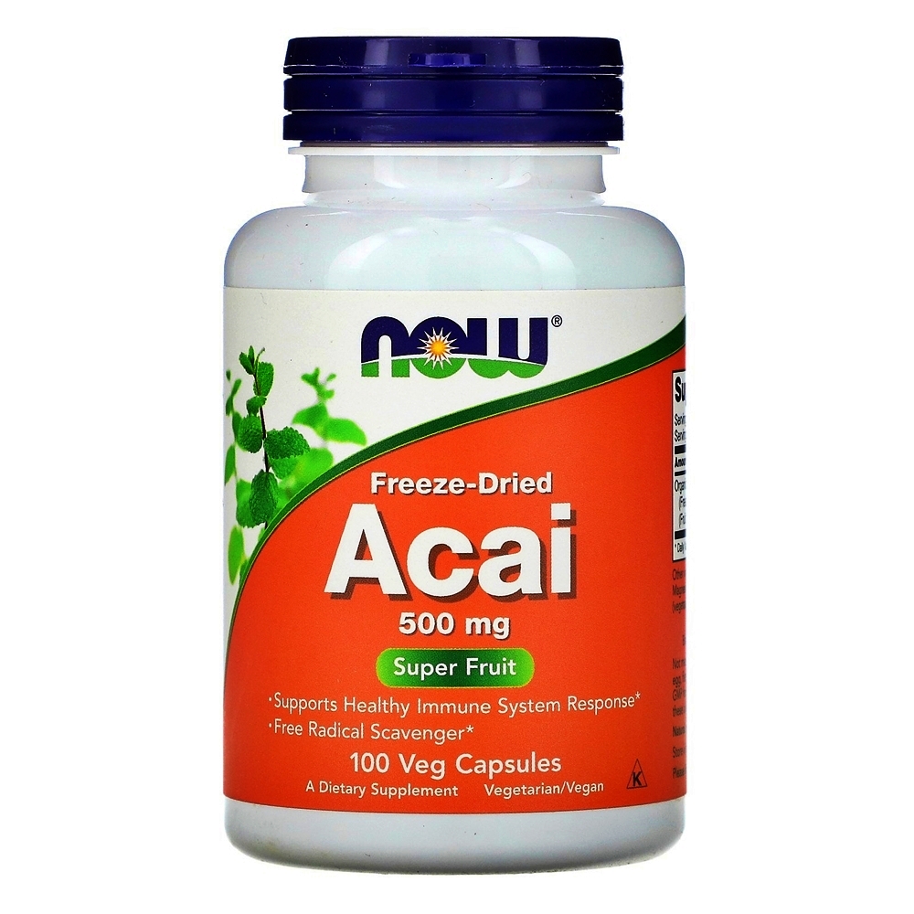 나우푸드 동결건조 <b>아사이 500mg</b> 베지캡슐 100정, 1개