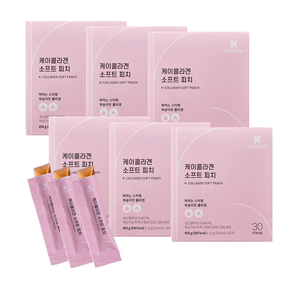 케이뉴트라 저분자 케이콜라겐 소프트 피치 30포, 6개