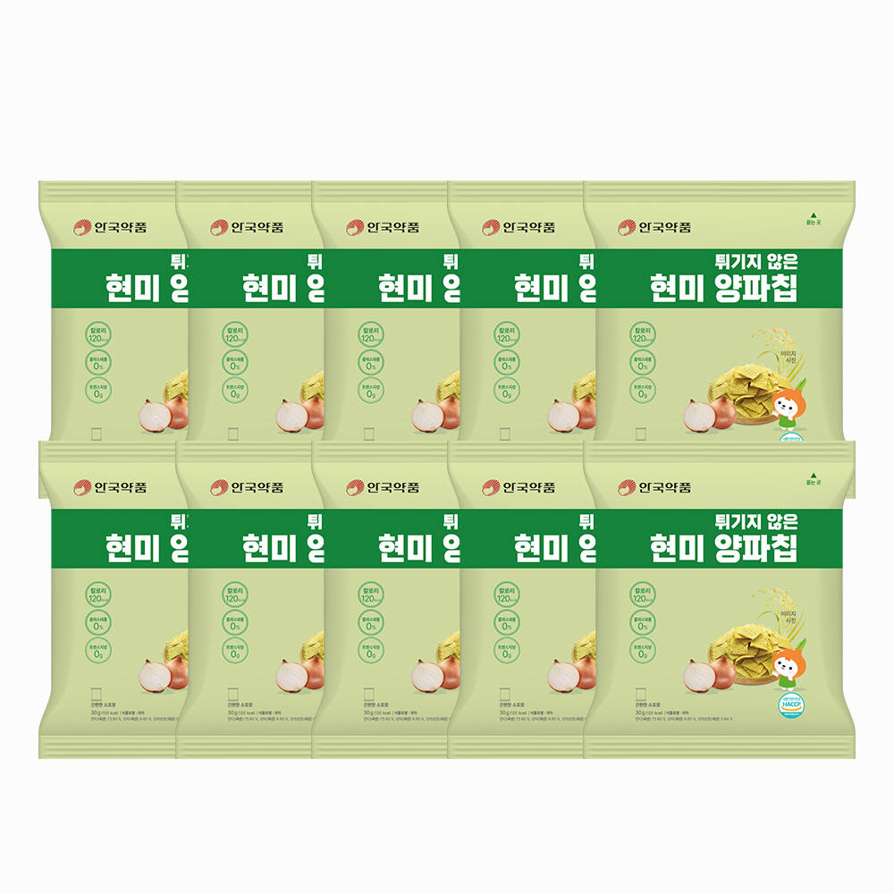 안국약품 튀기지 않은 현미 양파칩