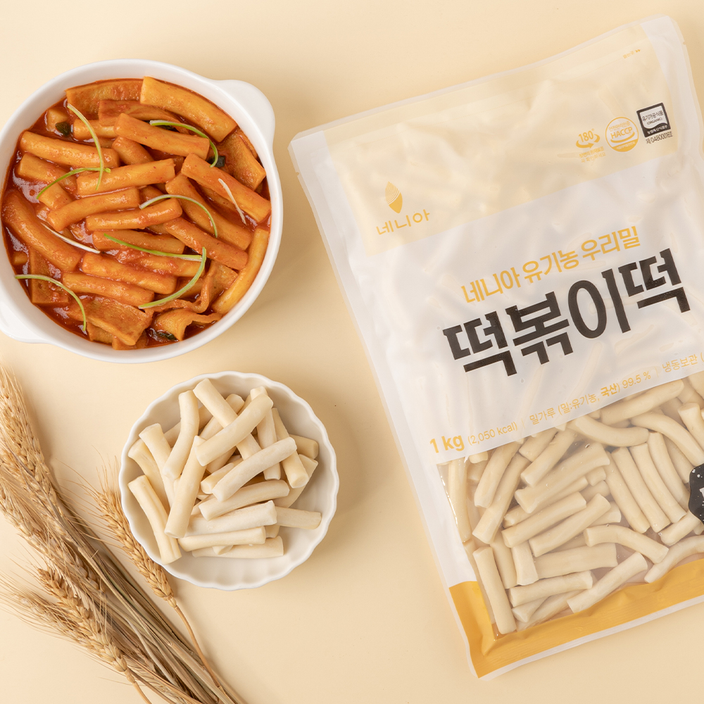 유기농 우리밀 떡볶이떡 제품 이미지