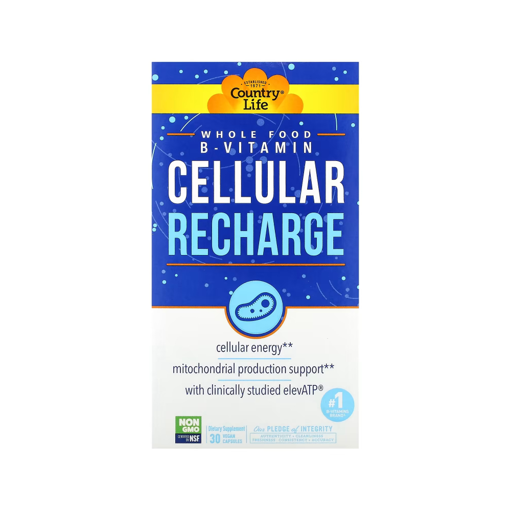 컨츄리라이프 천연 비타민B군 <b>셀룰러 리차지</b> 베지 캡슐 30캡슐, 1개
