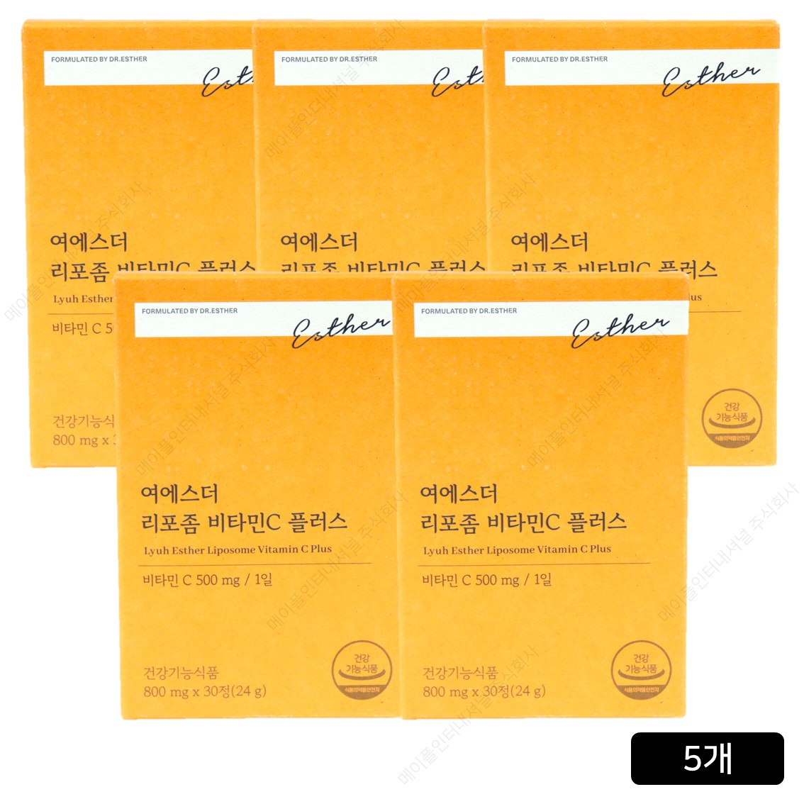 에스터 리포좀 비타민 C 글루타치온 효모 추출물 30정, 5개