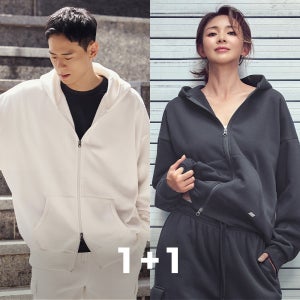 [EVENT] STL (남녀공용) 트렌디 더블메모리  기모 오버핏 후드집업 1+1