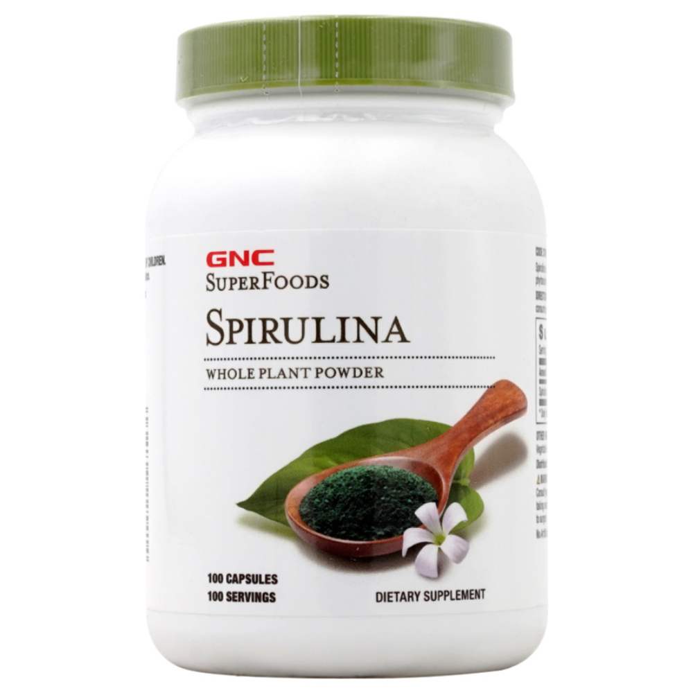 GNC 슈퍼푸드 <b>스피루리나</b> 캡슐 <b>100정</b>, 2개