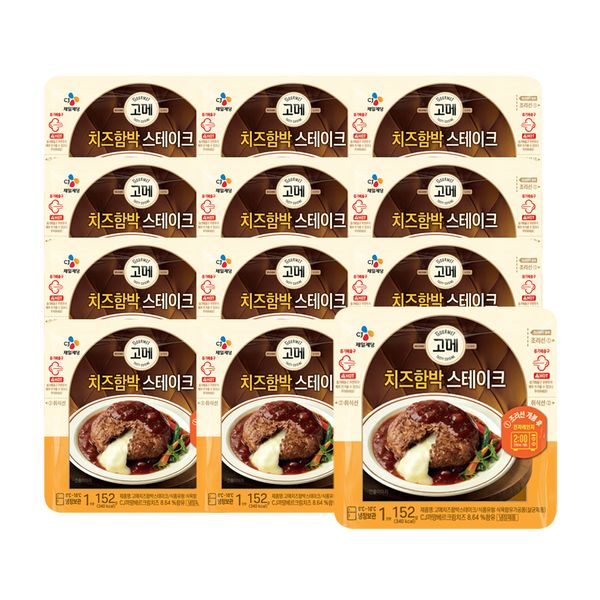 CJ제일제당 고메 치즈함박스테이크 152g, 1개