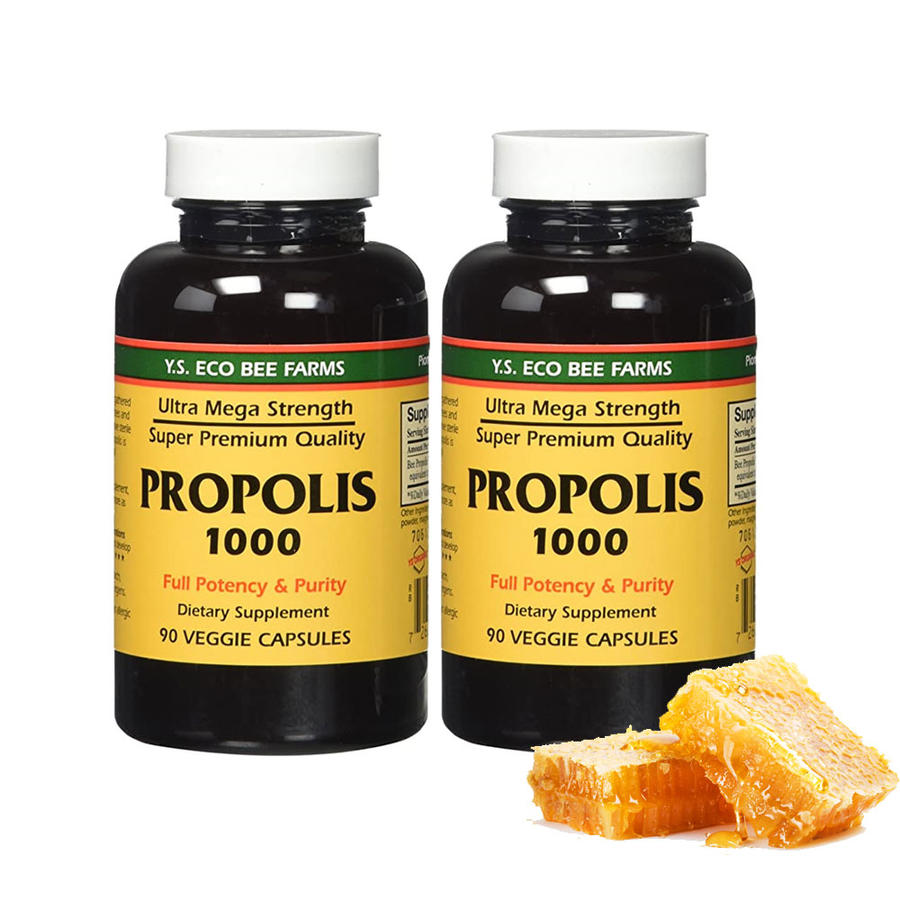 2개 <b>YS 에코비팜스</b> 프로폴리스 1000 mg 90 베지캡슐 면역력 영양제