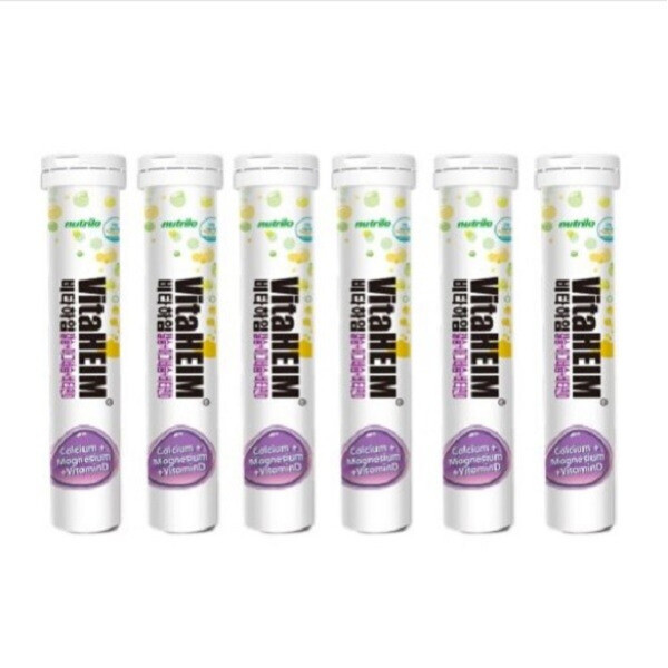 <b>누트릴로</b> 비타하임 칼슘 <b>마그네슘</b> 비타민D (6000mg x 15정) 6개