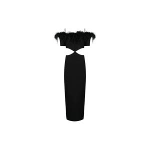 라사리오 RASARIO 페더 트리밍 오프 숄더 드레스 RS22F001X010 TP445764655