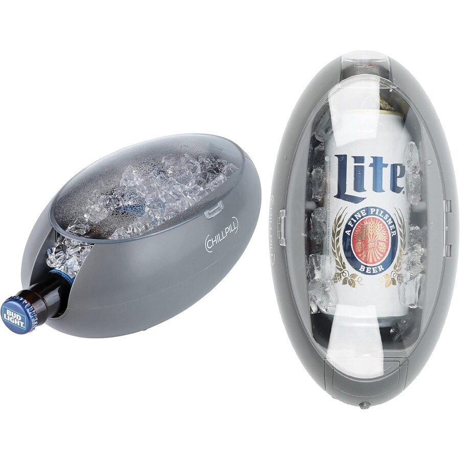 <b>CHILLPILL</b> 휴대용 즉석 음료 쿨러 파티 피크닉용 여름필수템 회색