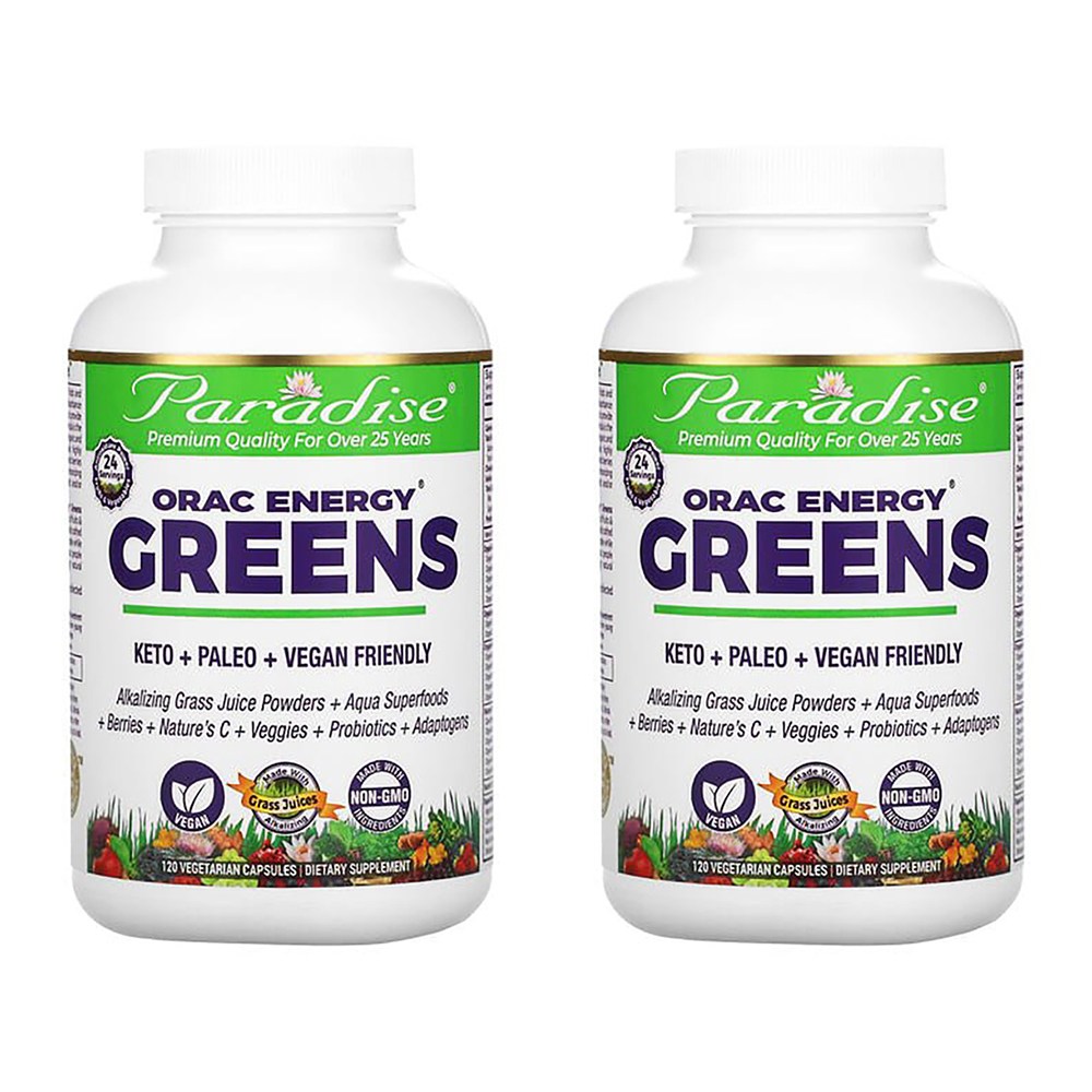 파라다이스 허브 ORAC Energy <b>그린스</b> 120베지캡슐 x 2개