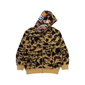 베이프 퍼스트 카모 자카드 샤크 후드티 옐로우 0ZXSWM115304O 후드 134088895