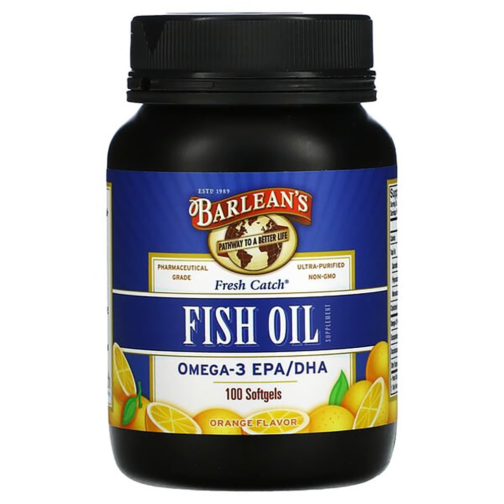 발린스 <b>프레쉬 캐치 피쉬 오일</b> 보조제 오메가3 EPA/DHA 오렌지 100캡슐